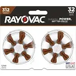 Rayovac Size 312 Hearing Aid Batteries