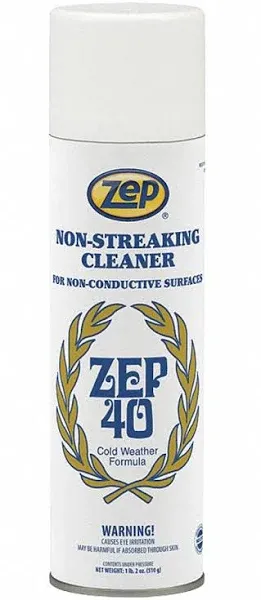 Zep Non-Conductive Surfaces Cleaner: Aerosol Spray Can, 18 oz Container size, Ready to Use, 12 Pk 014401