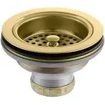 KOHLER K-8799-PB Duostrainer Sink Strainer, Vibrant Polished Brass