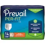 Adult Absorbent Underwear Prevail Per-Fit Pull On X-Large Disposable Moderate Absorbency, Size: XL, White