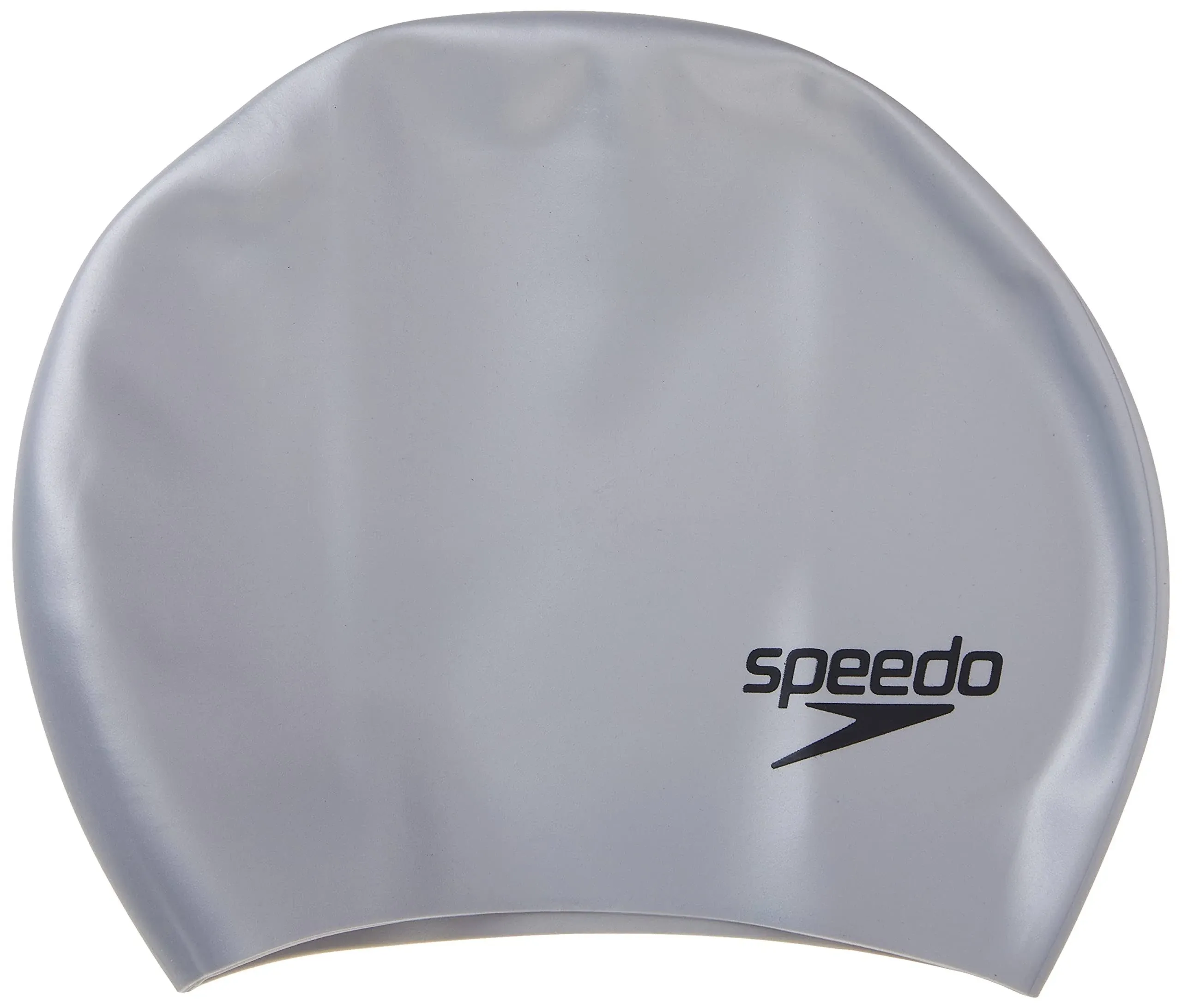 Speedo Long Hair Silicone Swim Cap Silver