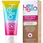 HELLO Bubblegum Unicorn Sparkle Toothpaste for Kids, 4.2 OZ