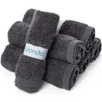 Brondell Bamboo Bidet Dry Towels, Pack of 6 - Grey