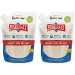 Redmond Real Salt - Ancient Fine Sea Salt Unrefined Mineral Salt 26 Ounce Pouch (2 Pack)