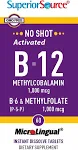 Superior Source No Shot Vitamin B12 Methylcobalamin (1000 mcg), B6, Folic Acid, Quick Dissolve Sublingual Tablets, 60 Ct, Increase Energy, Healthy Heart, Boost Metabolism, Stress Support, Non-GMO