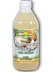 Dynamic Health Coconut Vinegar, Organic, with Mother - 16 fl oz