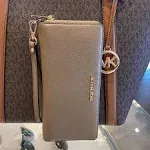 Michael Kors Bags | Michael Kors Leather Continental Wristlet Phone Case Wallet Dusk Nwt | Color: Brown/Gold | Size: Large | 4yousale's Closet