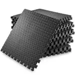 Philosophy Gym Pack of 30 Exercise Flooring Mats - 24 x 24 Inch Foam Rubber I...