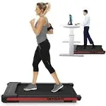 GOYOUTH Under Desk Treadmill Electric Walking Jogging Exercise Machine for Home/Office Use, Size: 15.75â x41.34, Red