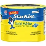 StarKist Solid White Albacore Tuna in Water, 5 oz Can, 8-Pack