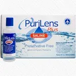 Purilens Plus Preservative Free Saline Twelve 4-fl. Oz(120-ml)bottles