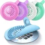 Vibrant Drain Hair Catcher 5-Pack - Durable Silicone like Shower Drain Cover Hai