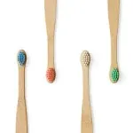 Wild & Stone Organic Baby Bamboo Toothbrush | 4 Pack | Soft Fibre Bristles | 100% Biodegradable Handle | BPA Free | Vegan Eco Friendly Baby Toothbrus