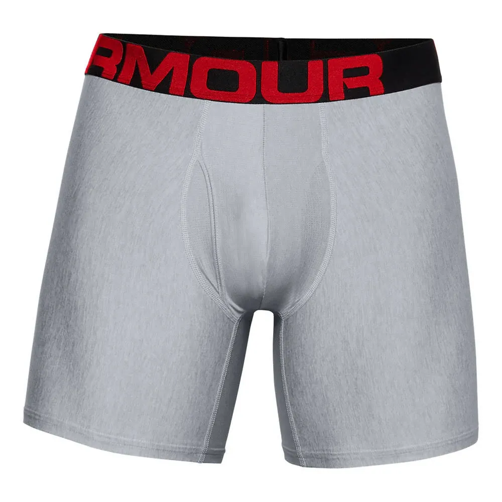 Under Armour Mens Tech 6&#034; Boxer Jock Boxer Briefs 2 PK GRAY 5XL NEW 582-85