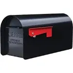 Ironside Black Large Steel Post Mount Mailbox