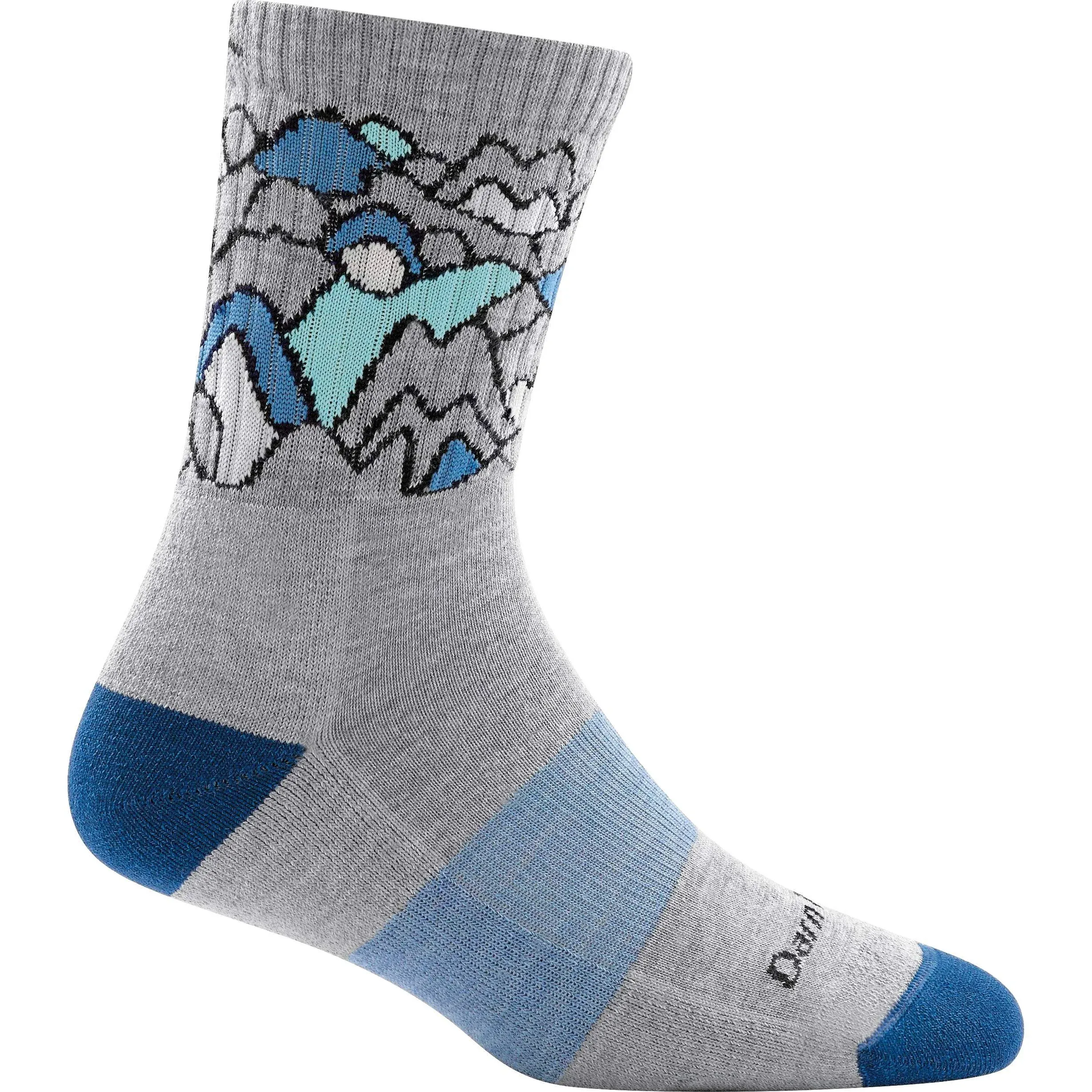 Darn Tough Women's Coolmax Zuni Micro Crew Cushion Sock - Light Gray