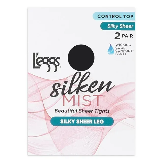 L'eggs Women's Silken Mist Sheer Control Top Pantyhose