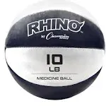 Champion Sports Leather Medicine Ball 9-10 lbs, Blue