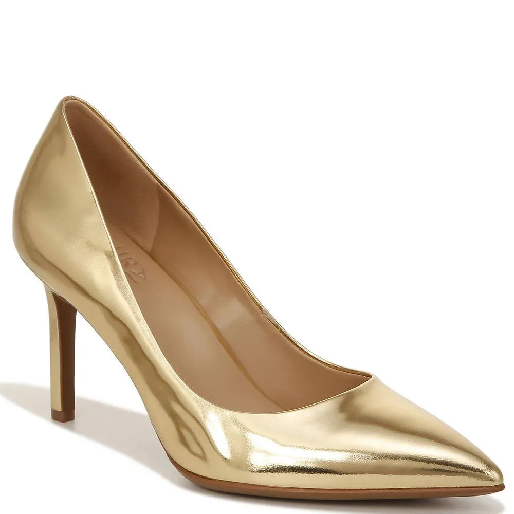 Anna Pumps In Warm Gold Leather