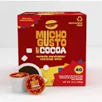 Mucho Gusto Mexican Spiced Hot Cocoa Flavored Pods,Compatibl<wbr/>e Keurig 2.0,40 Ct