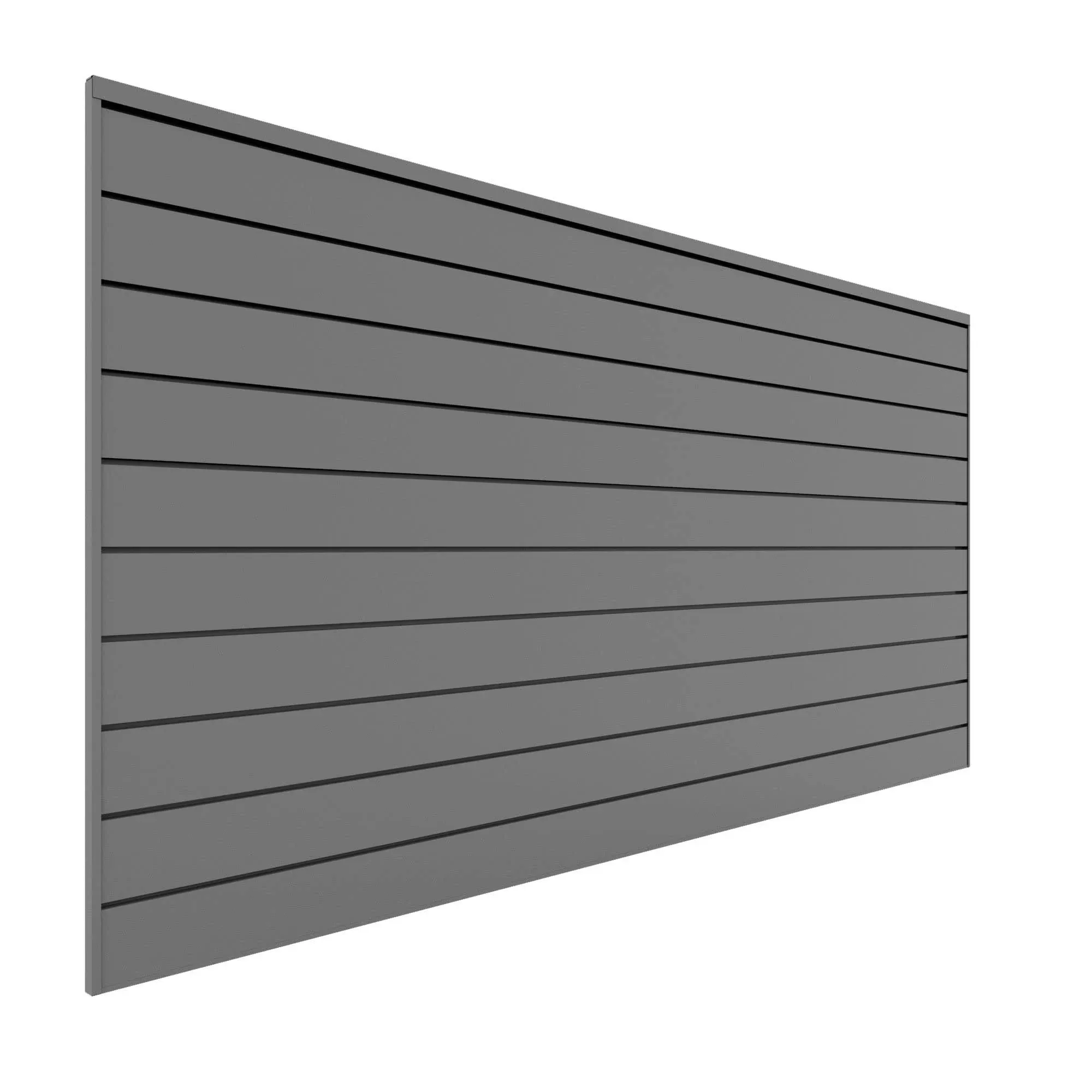 Proslat 8 ft. x 4 ft. PVC Slatwall (Light GRAY)