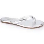 Rivington Flip Flop in Silver Metallic | Yosi Samra