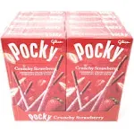 Pocky Crunchy Strawberry Cream Covered Chocolate Biscuit Sticks (10 Pack)