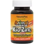 NaturesPlus Animal Parade KidZinc, Tangerine Flavor - 90 Animal-Shaped Lozenges - Organically Chelated Zinc - Vegan, Gluten Free - 90 Servings