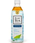 Teas' Tea Unsweetened Green White Tea 16.9 Ounce (Pack of 12) Organic, Sugar Free, 0 Calories