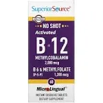 Superior Source No Shot Vitamin B12 Methylcobalamin 1000 mcg, Quick Dissolve