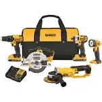 Dewalt 20V MAX Compact Cordless 5-Tool Combo Kit DCK521D2