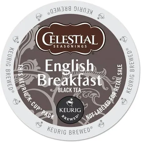 Celestial Seasonings® English Breakfast Tea Single-Serve K-Cup®, Carton Of 96