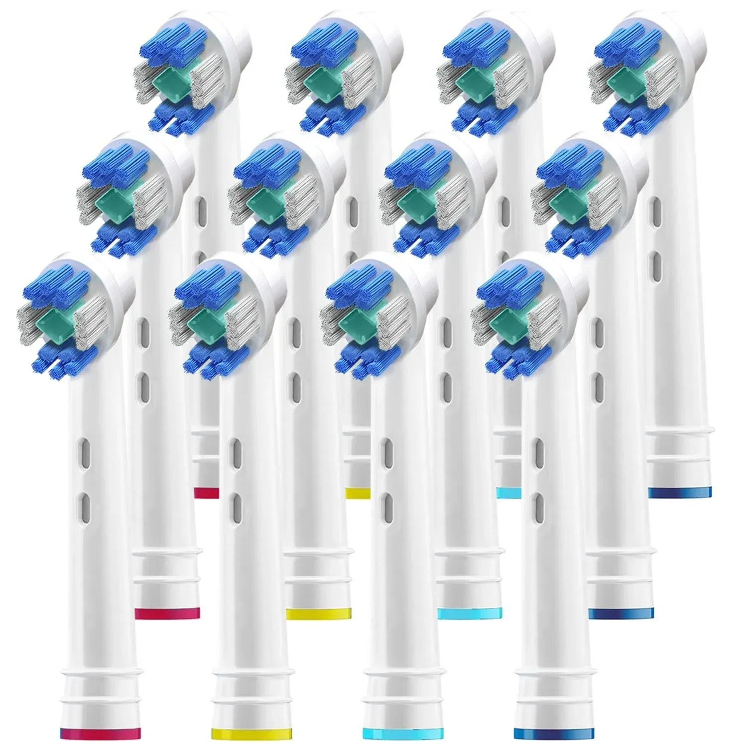 Alayna Professional White Replacement Brush Heads w/ 3D Whitening, Compatible with Oralb Braun Electric Toothbrush- 12 Pro Style- Fits The Oral-B Kids Care