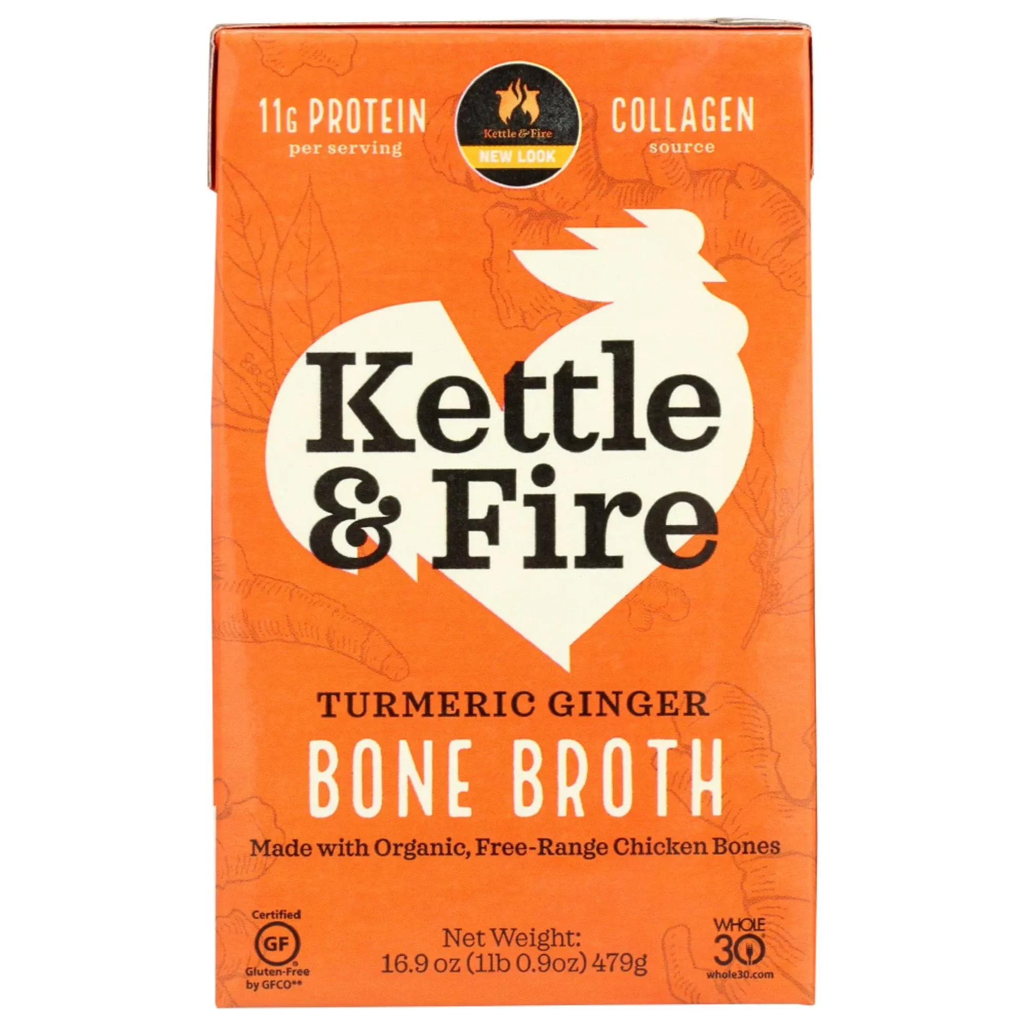 Kettle And Fire, Bone BrothTurmeric Ginger Chicken, 16.9 Oz