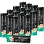 Enegitech AA Lithium Batteries, 3000mAh 1.5V Double A Battery 10 Year Shelf Life 16 Pack for Blink Camera Flashlight Solar Light Remote Control