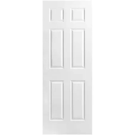 Masonite Traditional 28-in x 80-in 6-Panel Hollow Core Molded Composite Slab Door in White | 743352