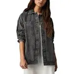 Free People Madison City Twill Jacket Washed Black / M