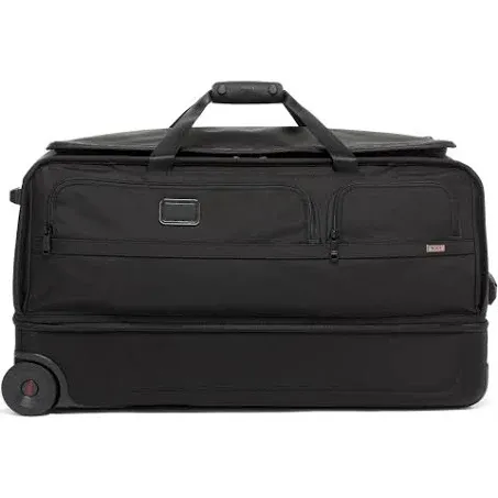 TUMI Alpha Large Split 2-Wheeled Duffel - Large, Rolling Travel Duffel Bag with Split Compartments - Black