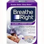 Breathe Right Nasal Strips, Lavender Scented - 26 strips