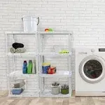 Gracious Living Knect-A-Shelf 48 in. H X 24 in. W X 12 in. D Resin Shelving Unit