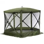 CLAM Quick-Set Venture 9 x 9 Foot Portable Outdoor Camping Canopy Shelter, Green