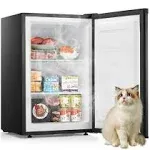 EUHOMY Upright Freezer, 3.0 Cubic Feet, Single Door Compact Mini Freezer with Reversible Door, Small Freezer for Home/Dorms/Apartment/Office (Black)