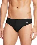 NWT NEW Speedo Men&#039;s Powerflex Eco Black Adult Men Solar Brief Swimwear Size 32