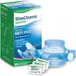 Sinucleanse Soft Tip Neti-Pot Nasal Wash System, Relieves Nasal Congestion 