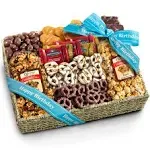 Happy Birthday Chocolate Caramel and Crunch Grand Gift Basket