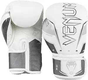 Venum Elite Evo Boxing Gloves - Grey/White