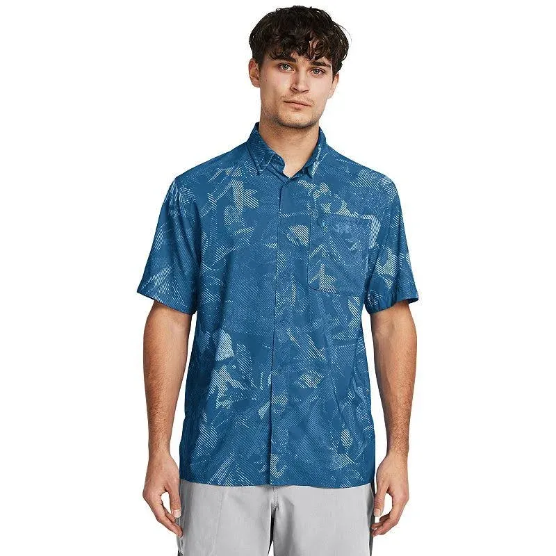 Men's Under Armour UPF 50 Dockside Short Sleeve Button-Down Shirt