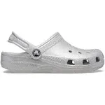 Crocs Kids Classic Glitter Clog - Silver