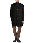 Cole Haan Men's Melton Classic-Fit Topcoat - Black