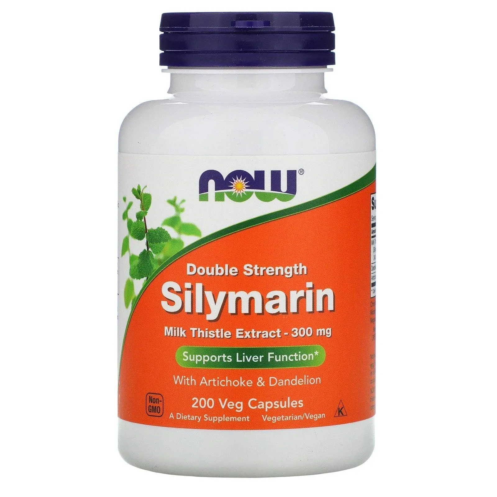 NOW Foods Double Strength Silymarin Milk Thistle Extract, 300 mg, Vegetarian Capsules - 100 count